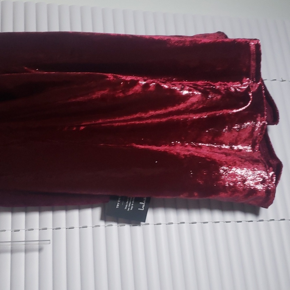 NWT Lulus L Stunning Ways Wine Red Velvet Sleeveless Mini Dress - Picture 13 of 15